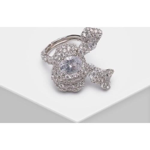 Amorita Luxury Exaggerated design fashion shiny 925 Ring