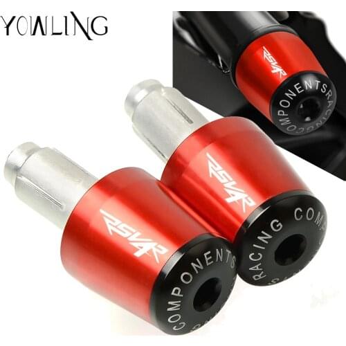 Motorcycle 22MM Handlebar Grips Handle Bar Cap Ends for Aprilia RSV4 RSVR RS4 2009 2010 2011 2012 2013 2014 2015 2016 2017 2018