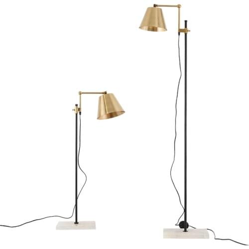 Modern Nordic Frosted Stained LED Tripot Floor Lamps Gold Loft Europe Living Room Bedroom Fishing Marble Light Lighting Fixtures