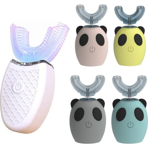 U Shape 360 Degrees Intelligent Automatic Sonic Electric Toothbrush Kid Adult Teeth Care USB Rechargeable Waterproof Tooth Brush