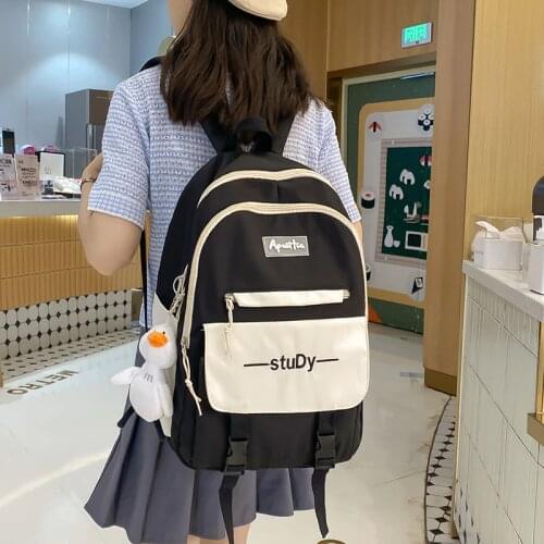 Korea Style Female Student Laptop Backpack Cute Fashion Book Schoolbag Women Kawaii Backpacks Harajuku Girl Mesh College Bag
