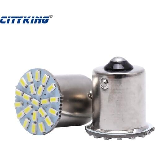 10pcs/lot P21/5W 1157 1156 22SMD 3014 LED BAY15D Car LED Auto Brake Turn Signal Light Parking Lamps DC 12V