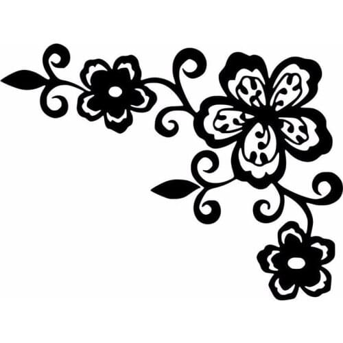 16*12CM Flower Window Decoration Vinyl Decal Motorcycle Car Sticker C4-0922