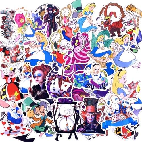 70pcs Alice in wonderland sticker hot style graffiti stickers Cheshire Cat luggage