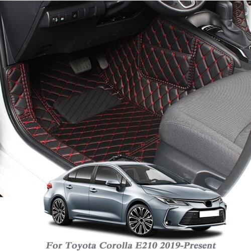 Car Styling Car Floor Mat For Toyota Corolla E210 2019-Present Hybrid Auto Foot Pad PU Leather Carpet Cover Internal Accessory