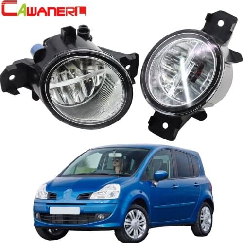 Cawanerl 2 Pieces Car H11 4000LM LED Light Right + Left Fog Light DRL Daytime Running Lamp 12V For Renault Grand Modus 2004-2013