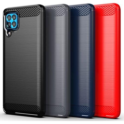 For Cover Samsung Galaxy M62 Case For Samsung M62 Capas Carbon Fiber Soft Armor Bumper Phone Cover For Samsung F62 M62 Fundas