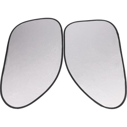 NEW-2pcs Auto Car Side Window Sunshade Black Silver Color