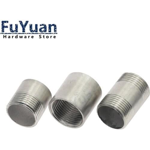 SS 304 Stainless Steel Water Pipe Fitting 1/8" 1/4" 3/8" 1/2" 3/4" 1" 1-1/4" 1-1/2" Male Female Threaded Straight Pipe Fitting