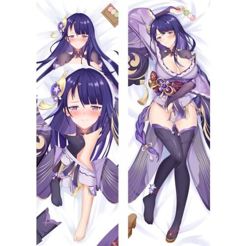 Genshin Impact Raiden Shogun Baal Cosplay Dakimakura Pillow Case Anime Cartoon Kawaii Christmas Gifts