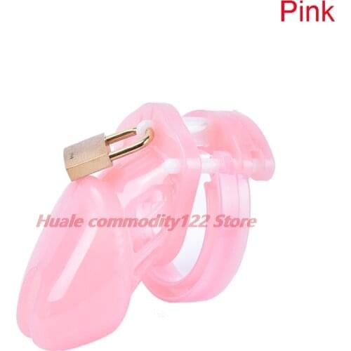 Hot Pink Male Chastity Device With 2 Sizes Penis Ring Cock Ring Sex Toy Virginity Lock Standard Cage/Belt Cock Cages