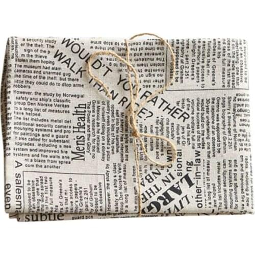 Cotton Linen Retro English Newspaper Napkins Literary Pendulum Background Cloth Photo Background Props Cloth