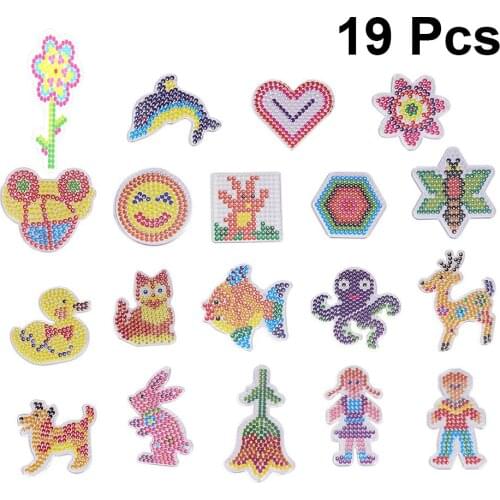 JINLETONG 19pcs 5mm Hama Beads 3D Puzzle Pegboards DIY hama fuse beads Templates puzzles perler beads toys for Kids Plastic