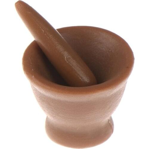 1/12 Dollhouse Miniature Accessories Mini vintage Crushing can Mashing stick set simulation Model Toys for Doll House Decoration