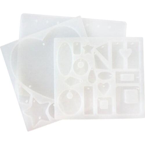 Pendant Epoxy Mold Geometric Heart Pendant Epoxy Resin Molds Resin Mold Casting Molds for Jewelry Making DIY