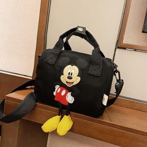 Disney new Mickey Mouse girl children small square shoulder messenger mini bag handbag kids cartoon mickey handbag black