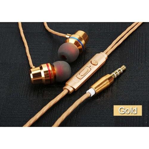 3.5mm plug metal in-ear headphones for Xiaomi mobile gaming wired headsets