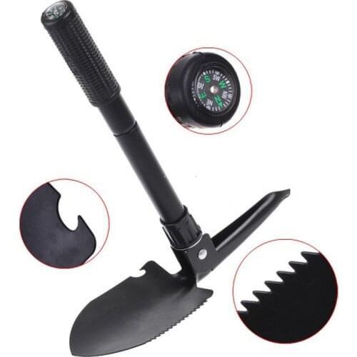 Multi-function Camping Shovel Military Portable Folding shovel Survival Spade Trowel Dibble Pick Emergency Garden Outdoor Tool
