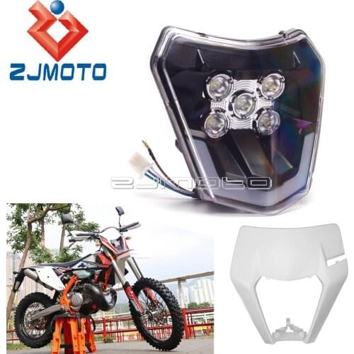 Motorcycle LED Headlight Headlamp Fairing For EXC XCF SX F SMR FE FC TE TPI Six Day 690 125-500 SMC R Enduro Dirt Bike Motocross