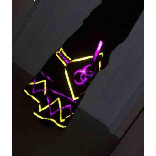 New Fluorescence Raver Ore Techno Hardstyle Tanz Hose Melbourne Shuffle Pants Reflective DJ PHAT Trousers