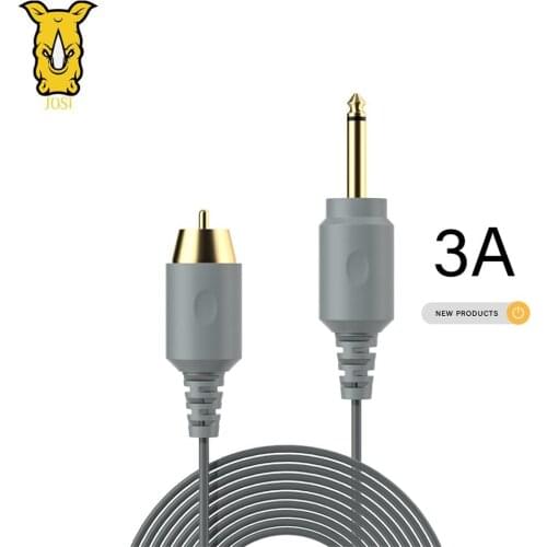 Premium Quality 3A Tattoo Clip Cord 2M Soft Fireproof Silicone RCA Connector cable for Tattoo Machine