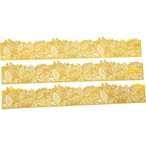 Fondant Silicone Lace Mat Cake Decorating Mold Leaf Laces Embossed Wedding Cake Border Decoration Tools