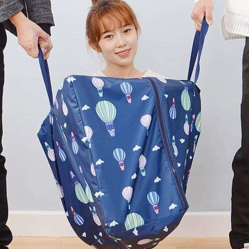 Foldable Storage Bag Clothing Bedding Blanket Quilt Closet Organizer Box Pouches Finishing Cabinet Wardrobe Container Zero Waste
