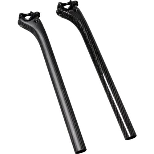 Full Carbon Fiber MTB Bicycle Seatpost Setback Offset 25mm Carbon Road bike Seat Post 3K Tube 27./30.8/31.6mm Bicicleta Parts
