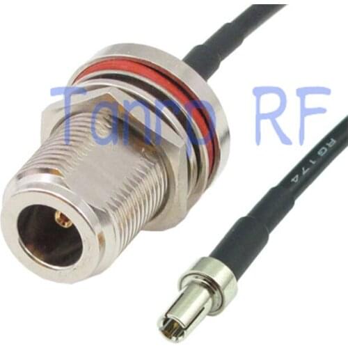 6in N female with nut bulkhead to TS9 male plug RF connector adapter 15CM Pigtail coaxial jumper cable RG174 extension