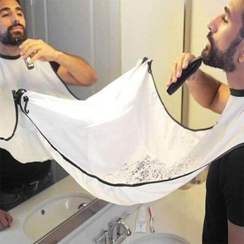 Waterproof Haircut Apron Men Beard Shaving Apron Bib Beard Catcher Holder Hair Razor Shaver Bathroom Organizer Men Cleaning Tool