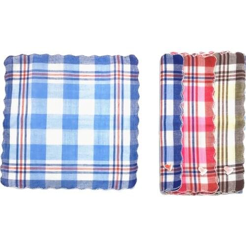 12 Pieces Women Vintage Style Soft Handkerchiefs Square 28x29cm