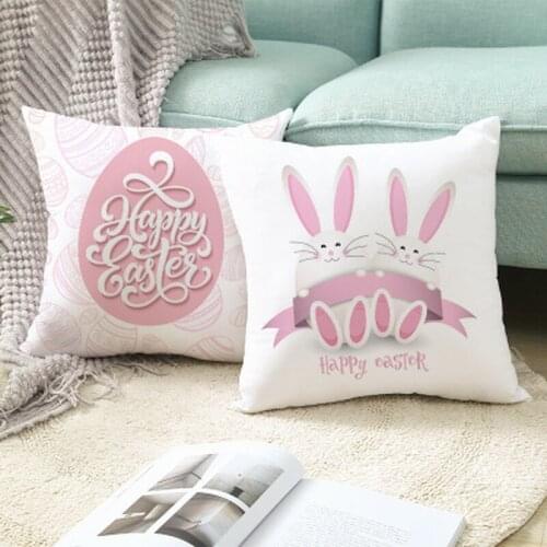 1Pcs Happy Easter Decoration for Home Easter Rabbit Eggs Pillowcase Bunny Party Decoration Supplies Easter Party Favor Gift