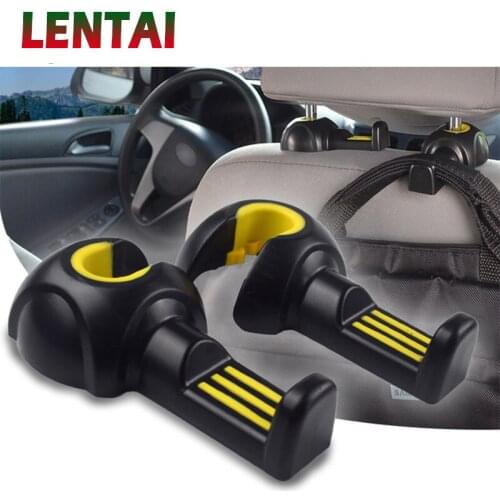 LENTAI 1PC Car Seat Back Pothook Hook Bag Holder For Citroen C4 C5 Hyundai Solaris I30 VW Polo T5 Ford Fiesta Fusion Mustang