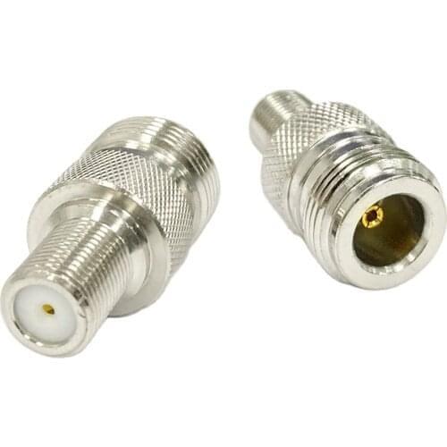 1PC NEW N Female Jack to F Female RF Coax Adapter convertor Straight Nickelplated wholesale