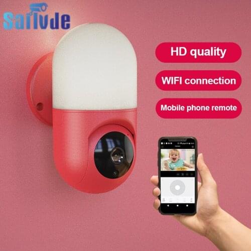 1080p HD WiFi Pan Tilt Rotary Home Motion Detection Intelligent Alarm Camera Courtyard Lighting Wall Lamp Monitoring Camera