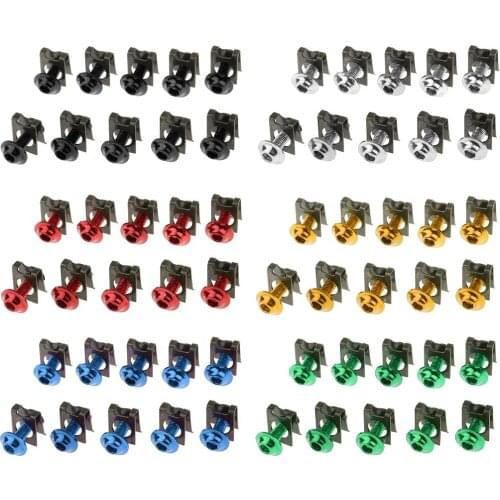 10x MagiDeal M6 6mm Fairing Bolts Spire Speed Fastener Screw Nuts 6 Colors for Honda