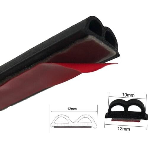 2meters B Type Rubber Seal Strip Trim Car Front Rear Window Door Abnormal Noise Weatherstrip