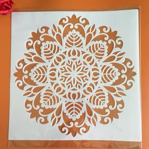 30 * 30cm Mandala DIY Layering Stencils Wall Painting Scrapbook Coloring Embossing Album Decorative Template for walls Flowers