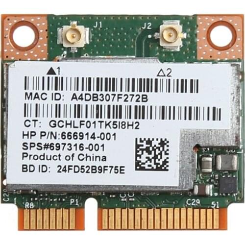 300M WiFi Bluetooth 4.0 Wireless PCI-E Card For BCM943228HMB SPS 718451-001 T3LB