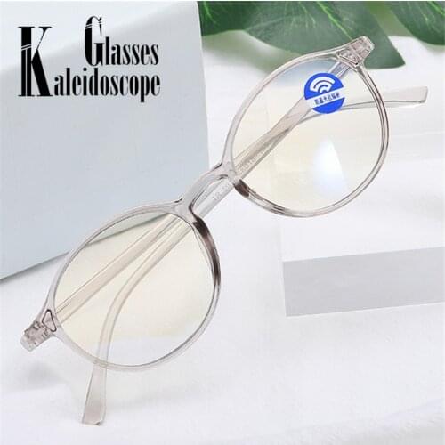 Anti Blue Light Round Reading Glasses Men Women Blue Light Blocking Computer Eyeglasses Presbyopia Diopter Glasses +1.0 +4.0