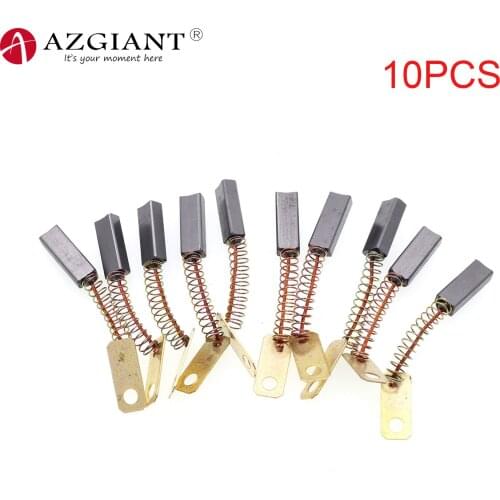 AZGIANT 10pcs High copper car generator carbon brushes regulator rear outlet with spring strip 5X7X19mm