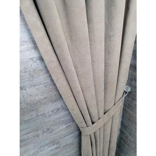 Bbb Honeycomb Velvet Textured Background Curtain 2 Pcs 80 X260 Size 1x2,5 Pleated