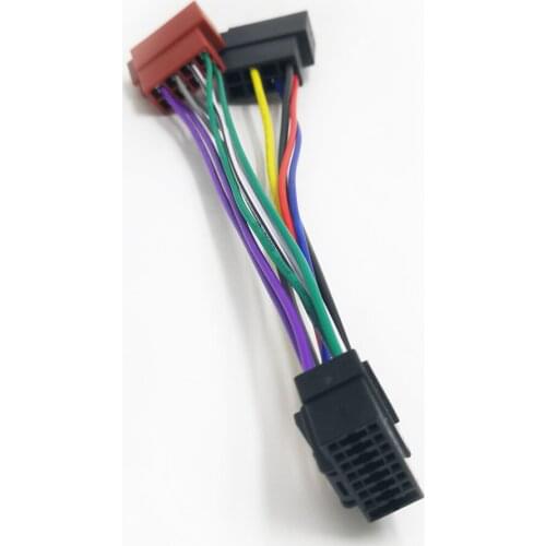 Biurlink Car Radio Stereo 16Pin Harness ISO Connector for Sony Radio to ISO Radio 8+8 Plug Adapter Wiring Harness Connector