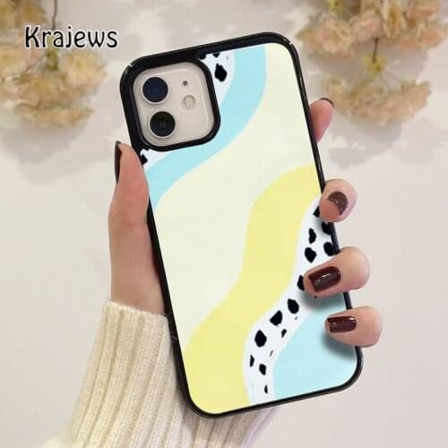 Krajews Cow Waves coque Phone Case for iPhone 12 mini 5 6S 7 8 PLUS X XS XR 11 PRO MAX SE 2020 Back Cover Funda Shell