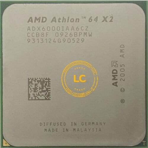 AMD Athlon 64 X2 6000+ 6000 3 GHz Dual-Core CPU Processor ADX6000IAA6CZ Socket AM2