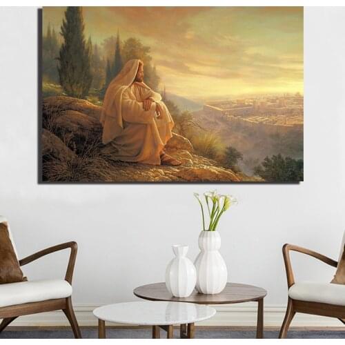 Jerusalem Art Greg Olsen Sat Quietly Canvas Prints Picture Paintings For Living Room Poster On The Wall Home Decoration