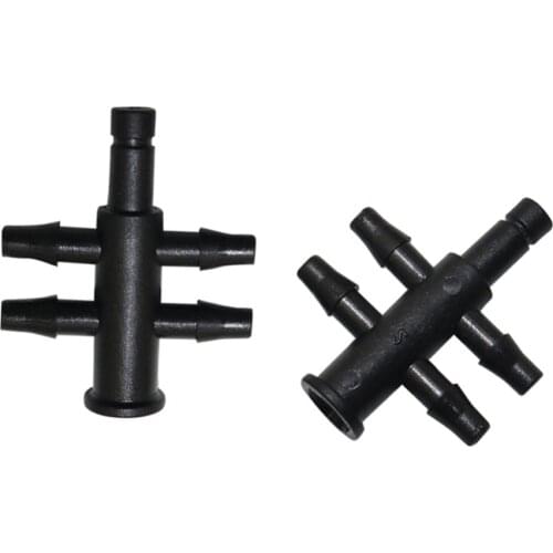 Barbed 4.5mm To 4-way 3/5mm Hose Connectors Garden Water Hose Splitters Irrigation Pipe Tube Connection Accessories 20 Pcs