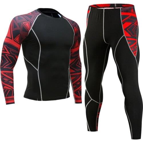 MMA Compression Sportsuit Men Mma Rashguard Muay Thai T Shirt+Pants Boxing Jersey Long Sleeve Bjj Tights Workout Sport Tracksuit