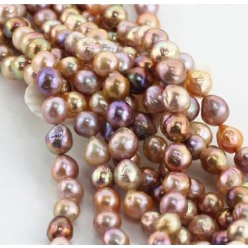 Beutiful 12-13mm natural multicolor pearl necklace 18" 36"