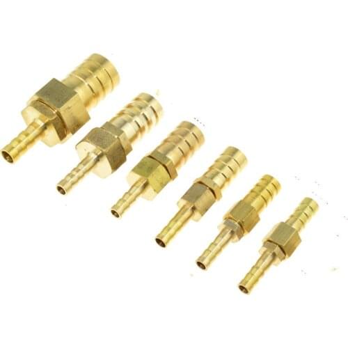Brass Copper 14mm Hose Barb to 16mm 19mm 25mm OD Hose Gas Coupler Connector Raccord Barb Reducer Pipe Fitting Air Tube Adapter